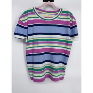 GAP Girls XL Striped Multicolor Short Sleeve Crew Neck T-Shirt